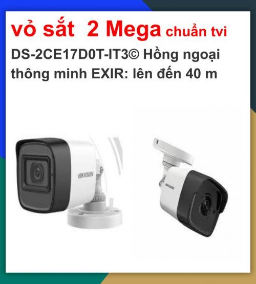 Hikvision camera TVI_DS-2CE17D0T-IT3© Hồng ngoại thông minh EXIR: lên đến 40 m_khuyến mãi tháng 7 giảm thêm 24%