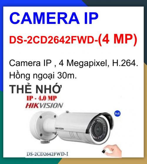 Hikvision camera IP_DS-2CD2642FWD-I (4 MP) ĐẶT HÀNG_khuyến mãi tháng 7 giảm thêm 24%