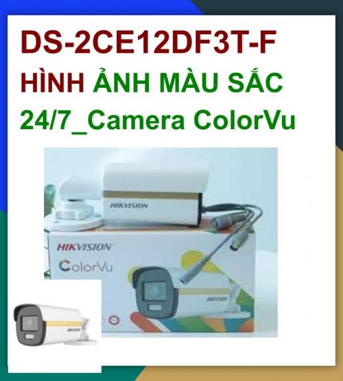 Hikvision camera TVI_ đêm có màu tvi vỏ sắt_DS-2CE12DF3T-F HÌNH  ẢNH MÀU SẮC 24/7__khuyến mãi tháng 7 giảm thêm 24%
