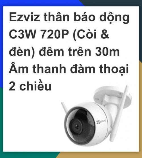Camera Ezviz_CS-CV310(C3W 720P)  thân Hỗ trợ đèn và còi cảnh báo Âm thanh đàm thoại 2 chiều  Hỗ trợ thẻ nhớ MicroSD Card lên đến 128GB_Bao công lắp đặt HCM