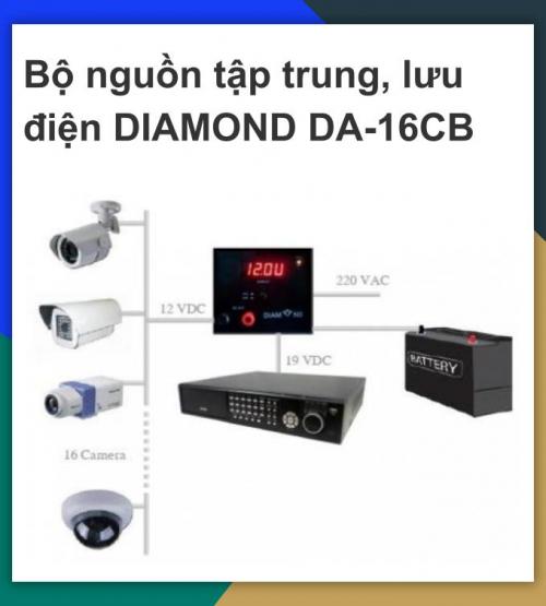 Nguồn tổng_tập trung DIAMOND DA-16CB kết hợp accu cho 16 camera_Bao công lắp đặt HCM