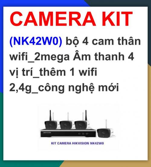 Hikvision camera IP wifi_KIT (NK42W0) bộ 4...