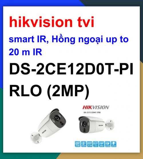 Hikvision camera TVI_DS-2CE12D0T-PIRLO (2MP)_ Cảnh báo chuyển động PIR detection bằng đèn led ánh sáng trắng- cổng alarm out_khuyến mãi tháng 7 giảm thêm 24%