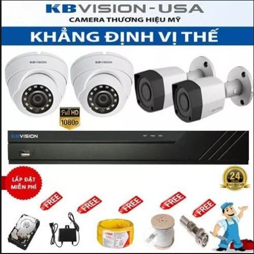 Trọn bộ 5 camera Kbvision 2.0Mpx