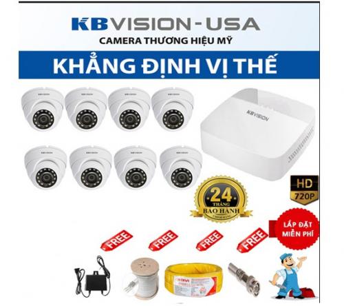 Trọn Bộ 8 Camera KBVISION 1.0MP