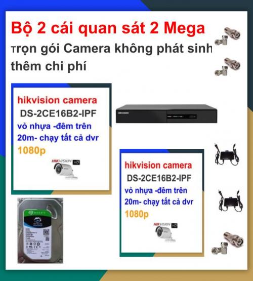 Trọn gói_ Camera không phát sinh thêm chi phí Camera Hikvision 2 megapixel Hikvision_khuyến mãi tháng 7 giảm thêm 24%